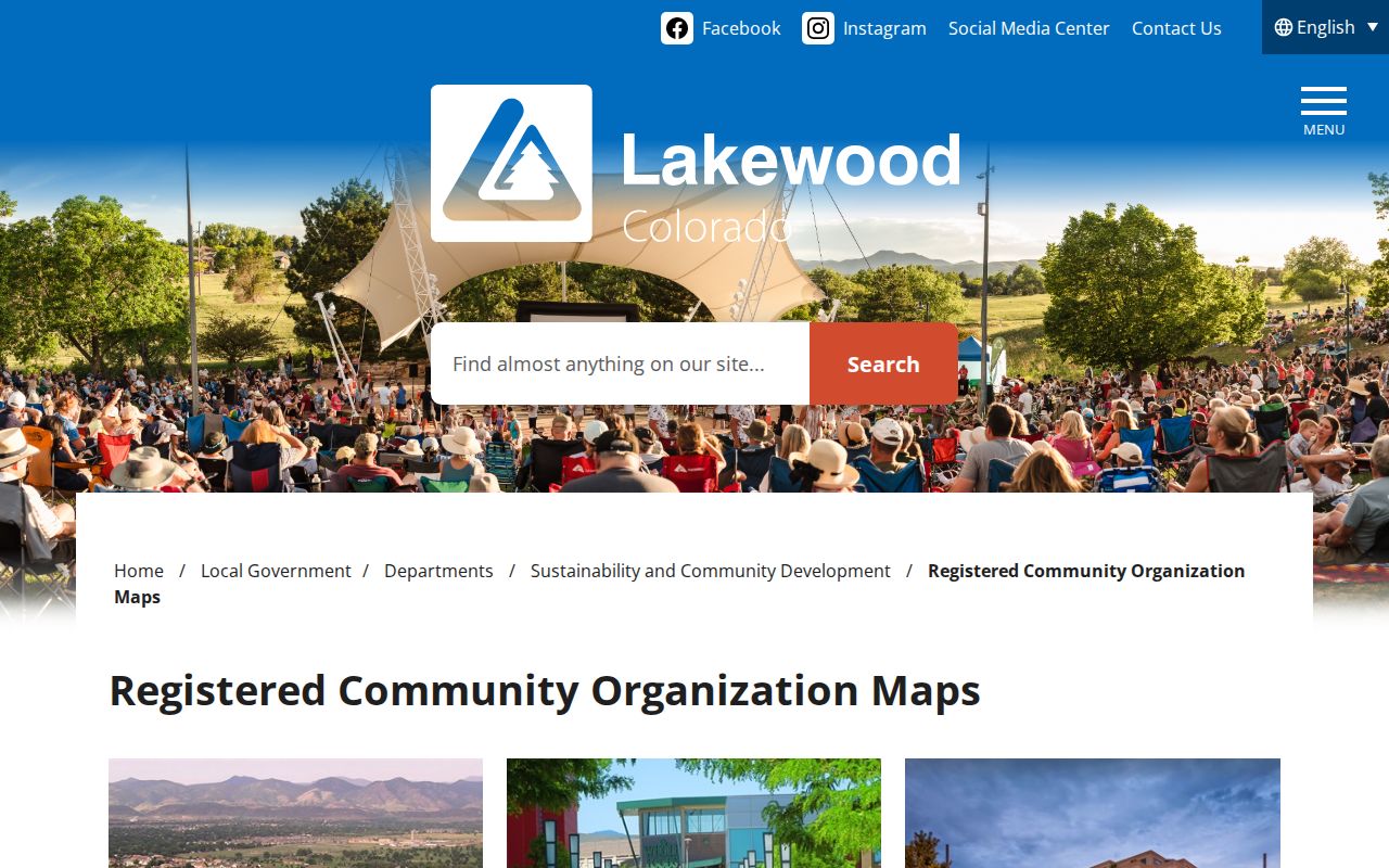 Lakewood neighbors lookup view of registered community organization maps